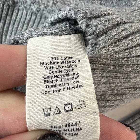 The Normal Brand Sweater Mens Large Gray Pique Stitch Crew Coastal Preppy Cozy - Picture 7 of 9
